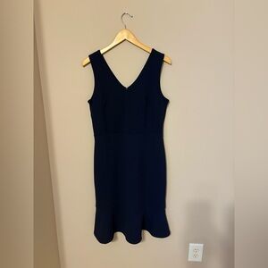Banana Republic Navy Blue Dress Size 8 Midi Back Zip NWT NEW